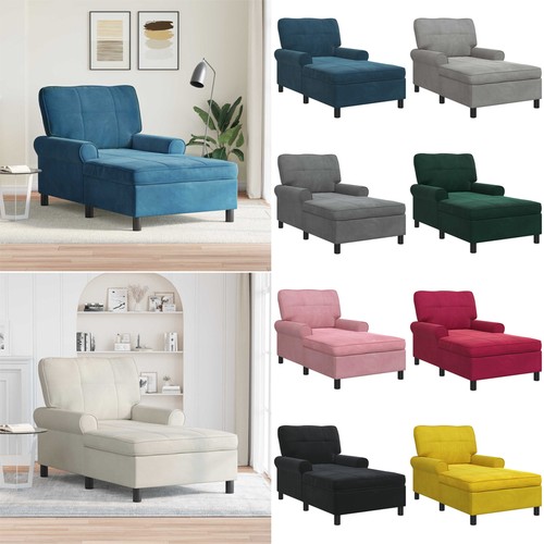 Lounge liege mit kissen samt - lounge-liege,