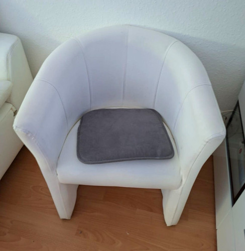 Clubsessel leder weiß mit - leder,